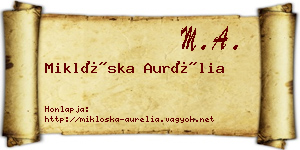 Miklóska Aurélia névjegykártya